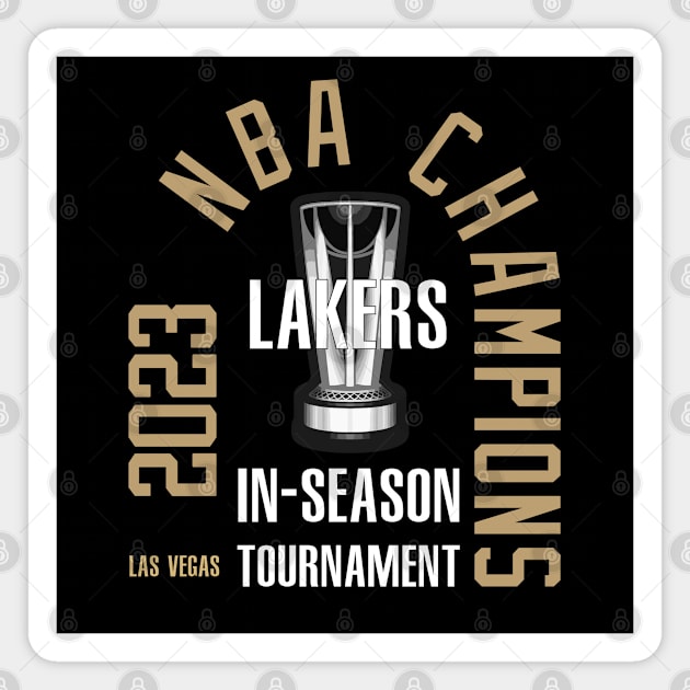 Lakers - In -Season champs 2023 Magnet by Buff Geeks Art